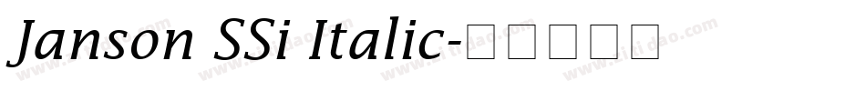Janson SSi Italic字体转换